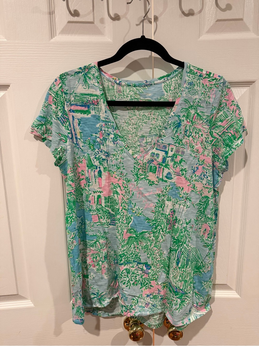 Lilly Pulitzer Etta Tee Palm Beach Print